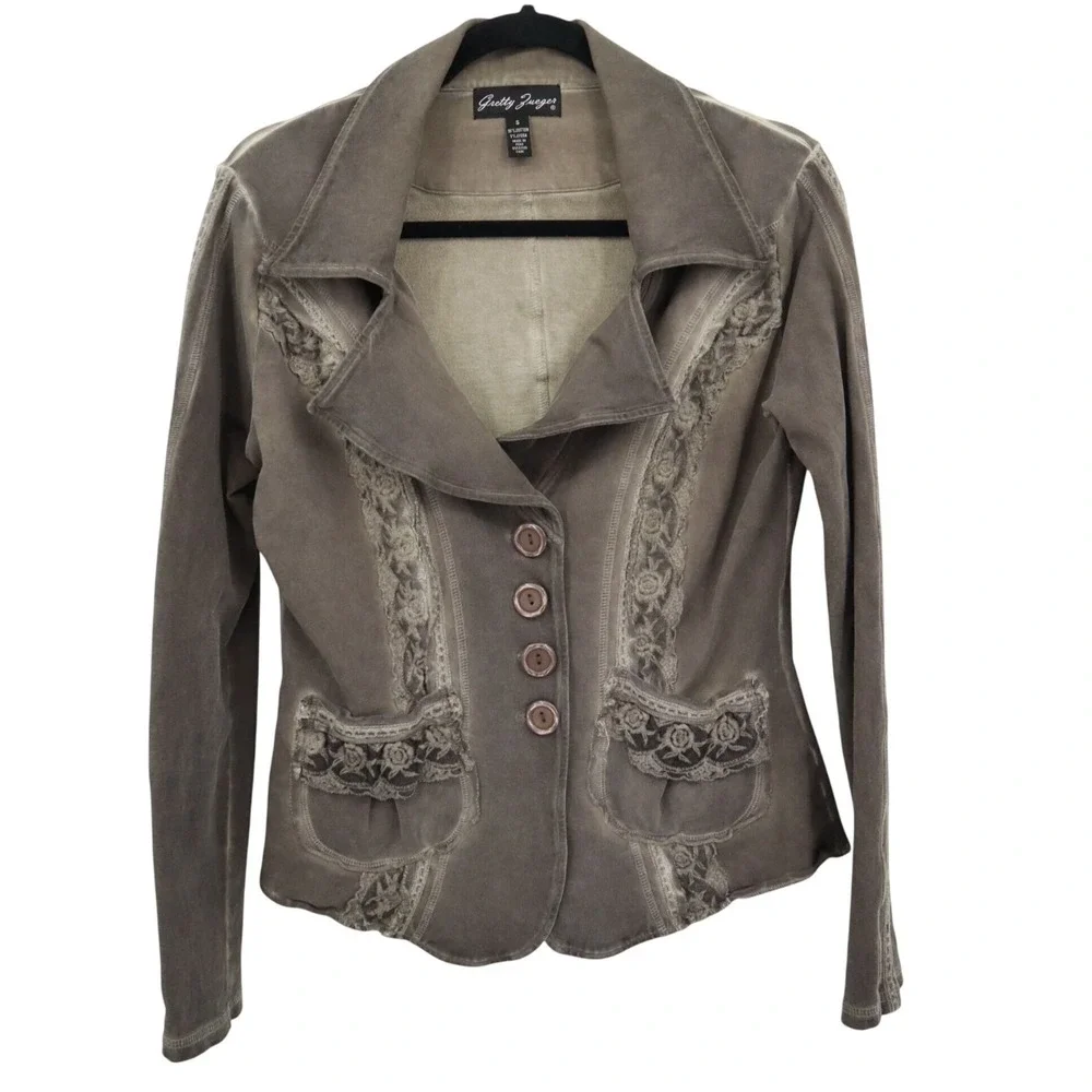 Gretty‎ Zueger Jacket Womens S Brown Feminine Romantic Classy Sophisticated Boho